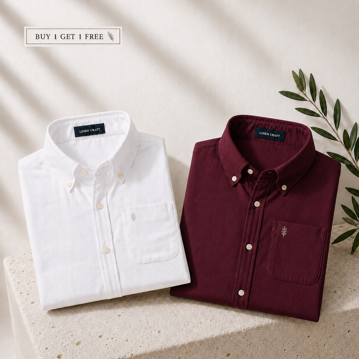 Men Monaco Vero Pure Linen Shirts (Pack of 2)