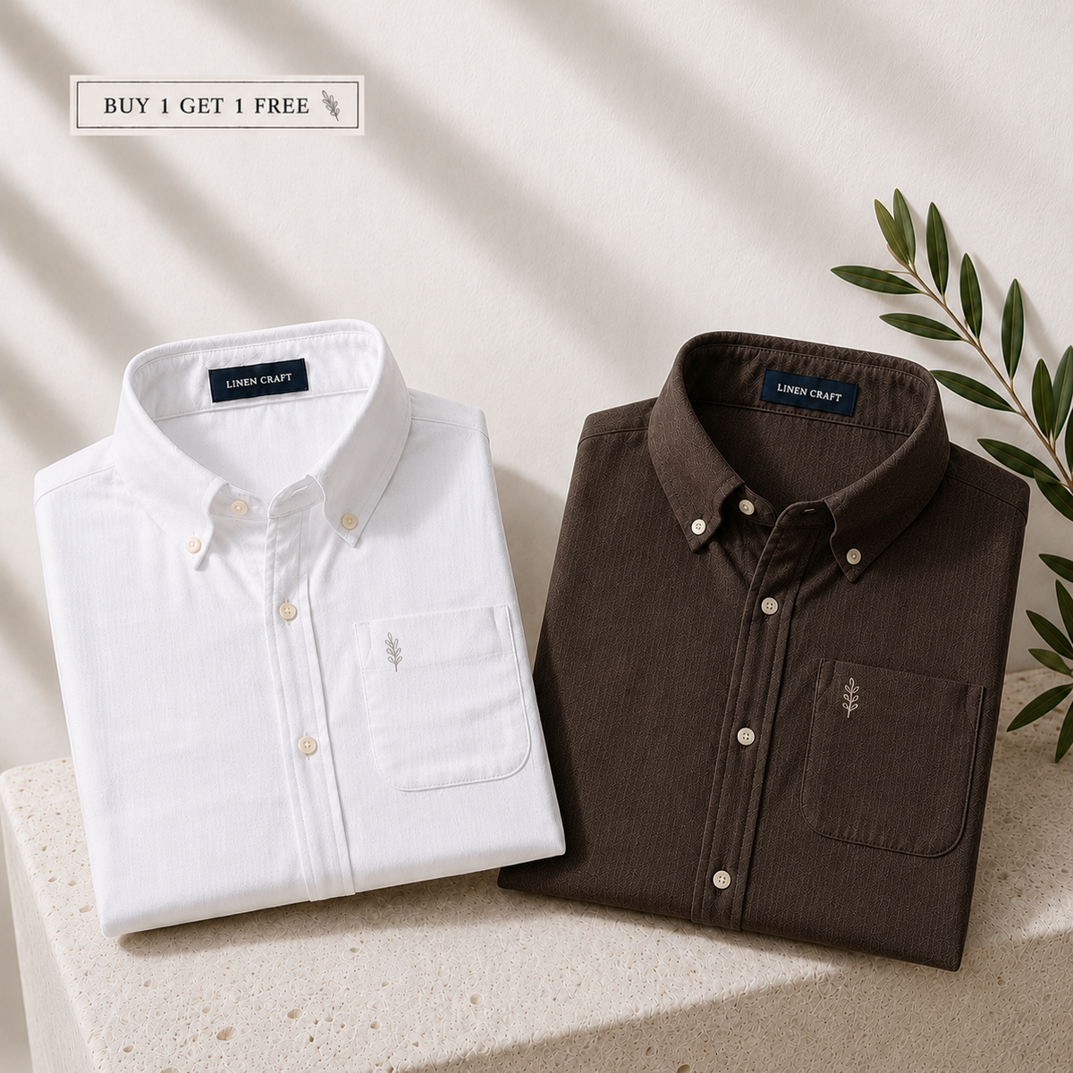 Men Monaco Vero Pure Linen Shirts (Pack of 2)