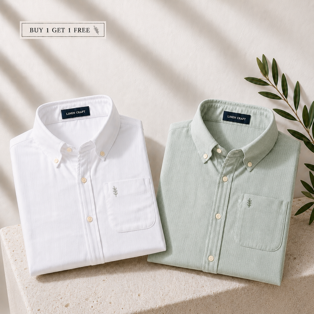Men Monaco Vero Pure Linen Shirts (Pack of 2)