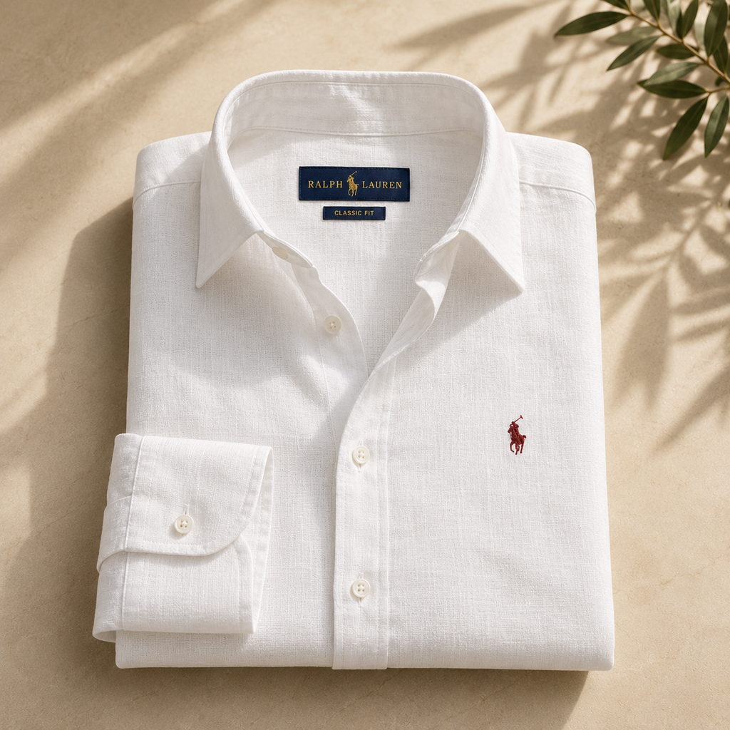 RL Linen White Shirt